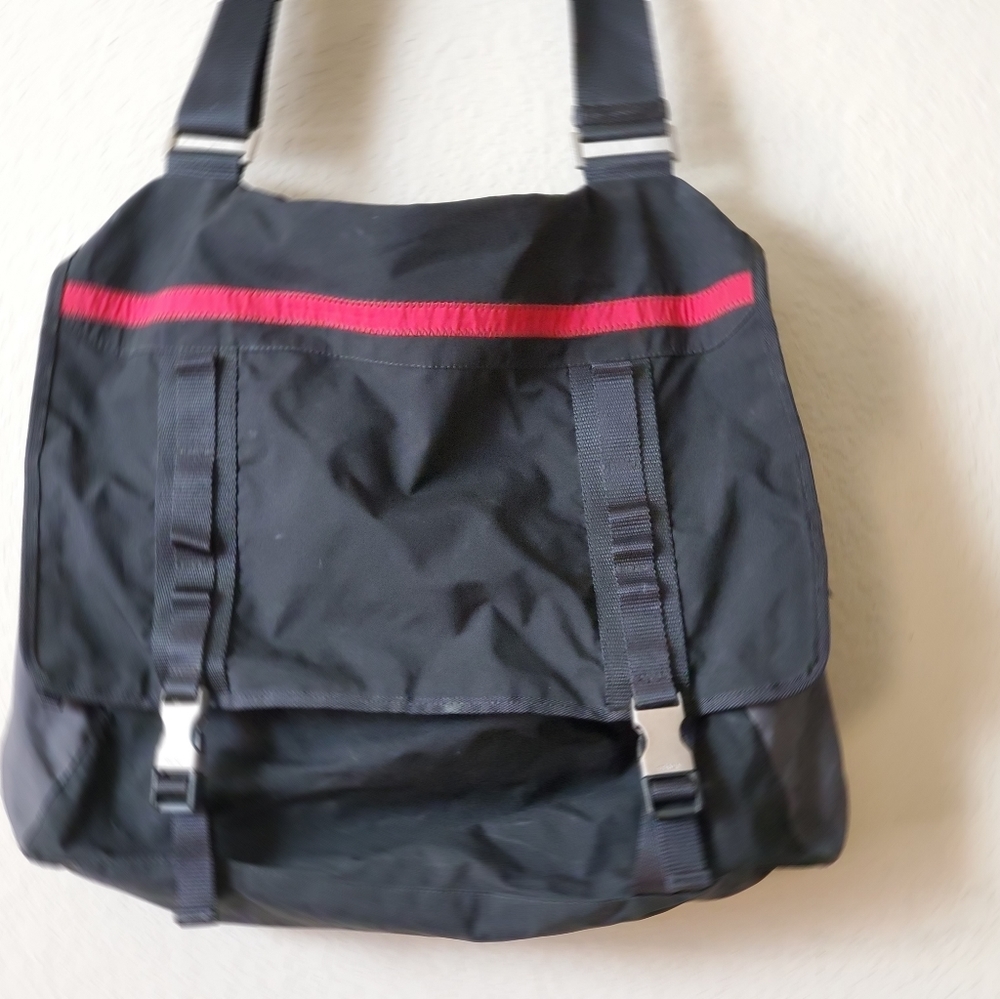 Prada black/red computer bag